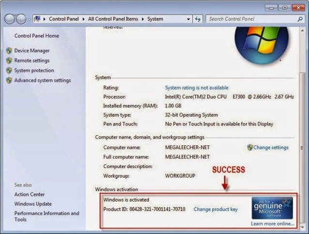 Microsoft windows 7 ultimate activation product key code free state
